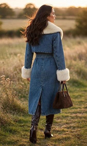 The Flagstaff Denim Fur Coat