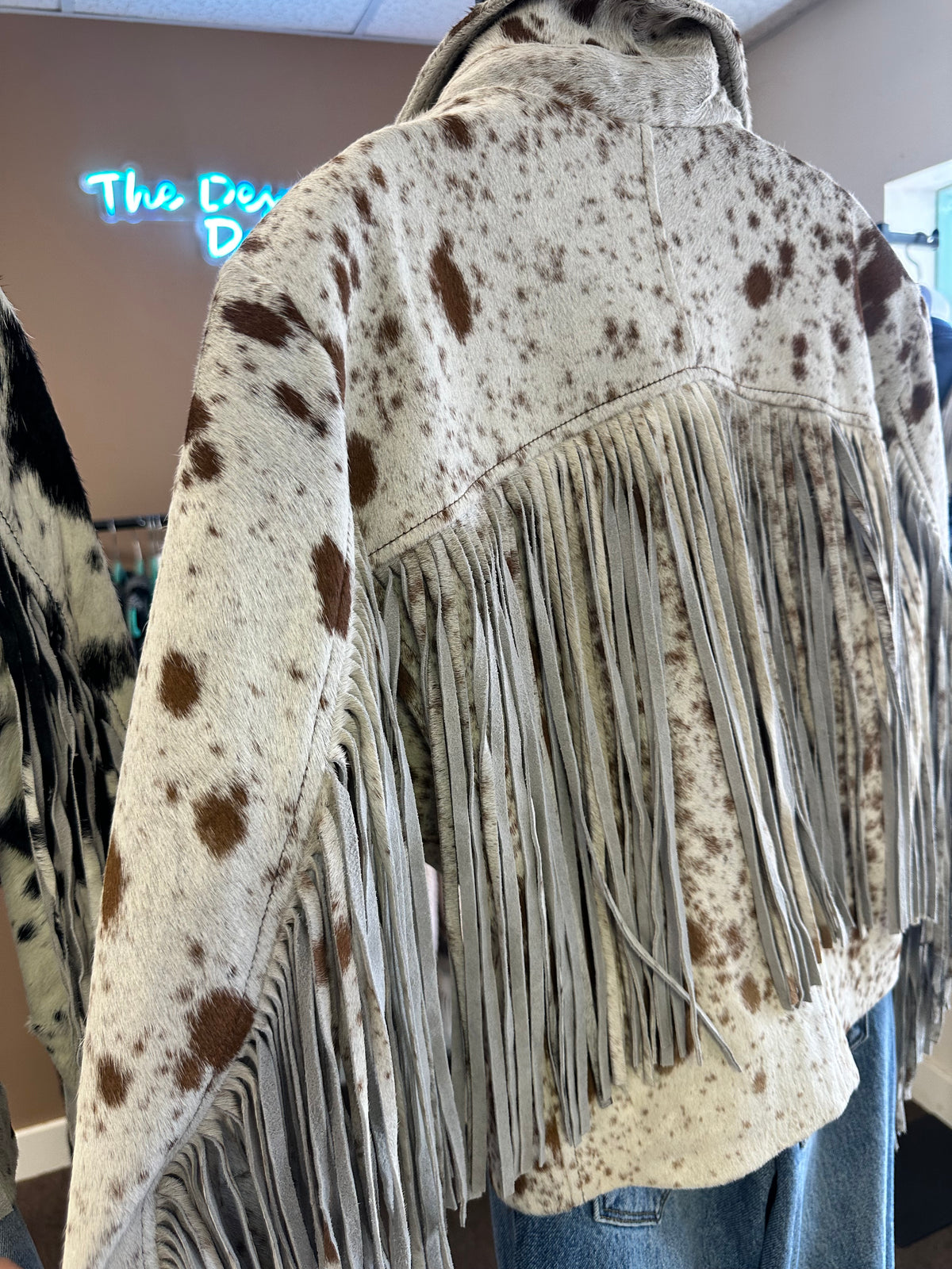 Cowhide Fringe Moto Jacket #7 - XL