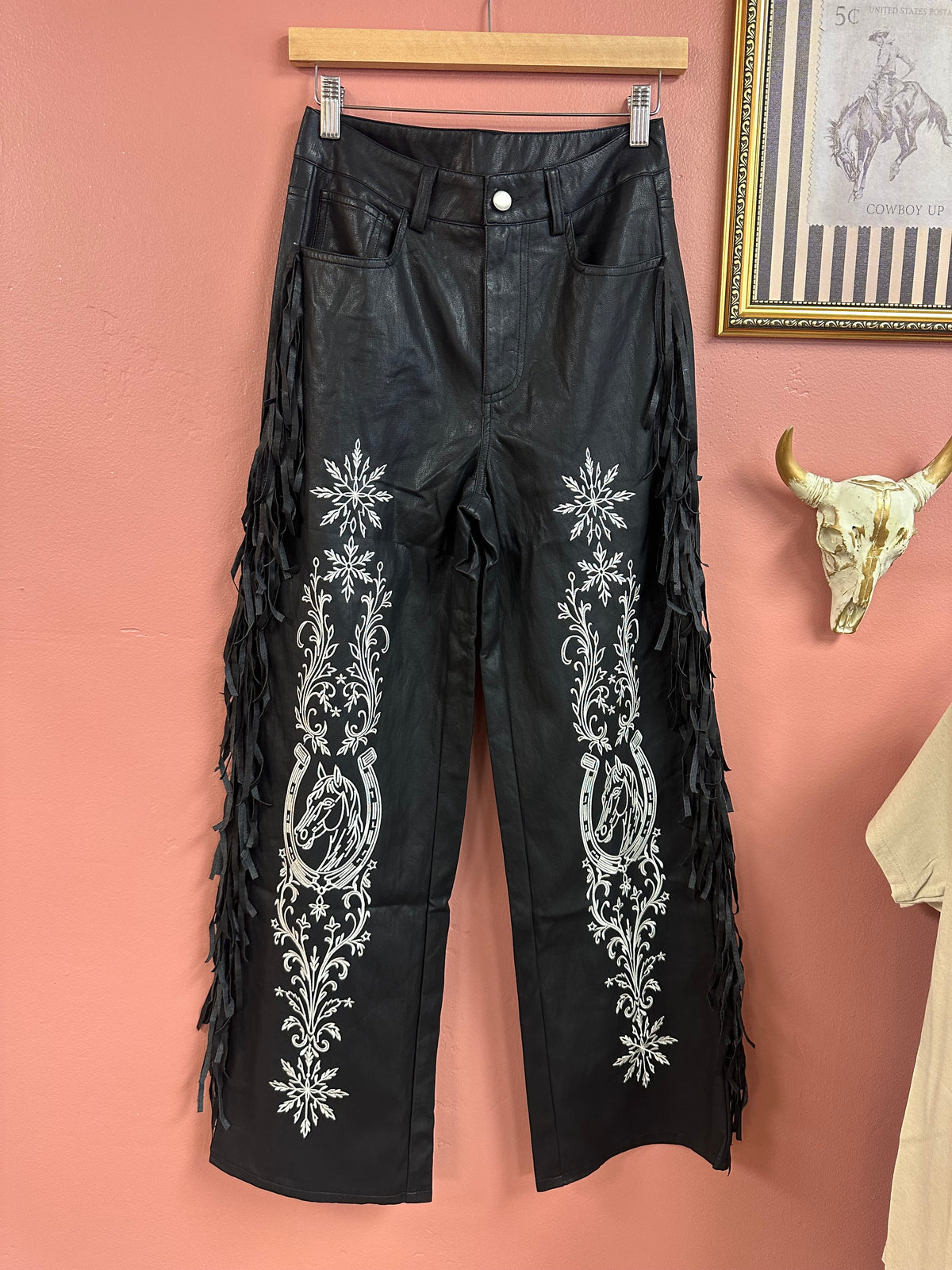 Oakley Western Fringe Leather Pants