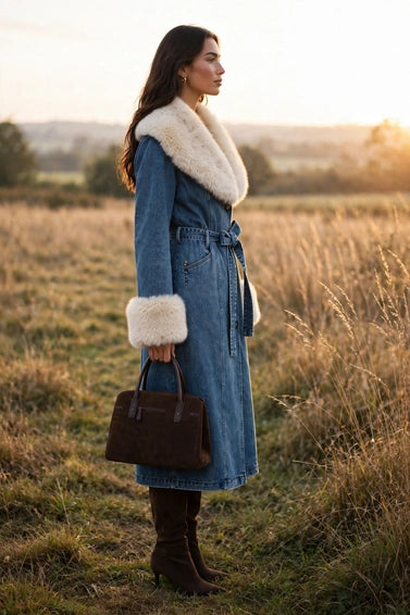 The Flagstaff Denim Fur Coat
