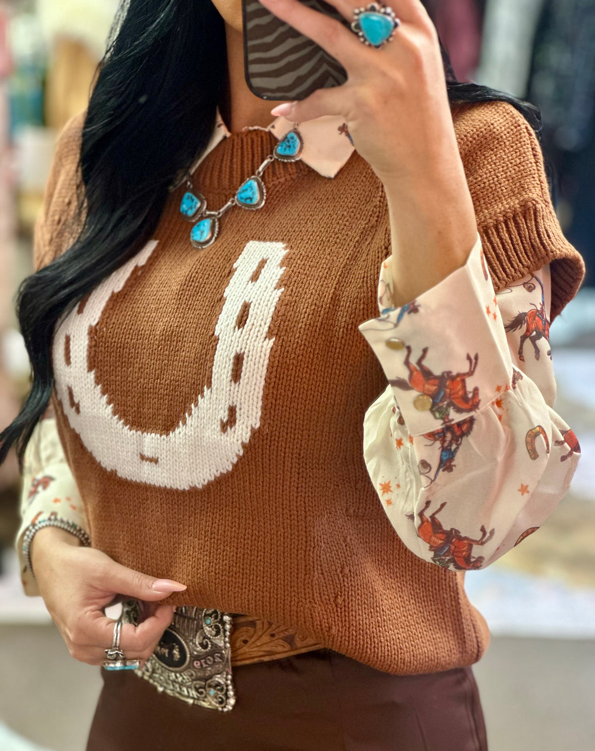 Horseshoe Honey Sweater Vest