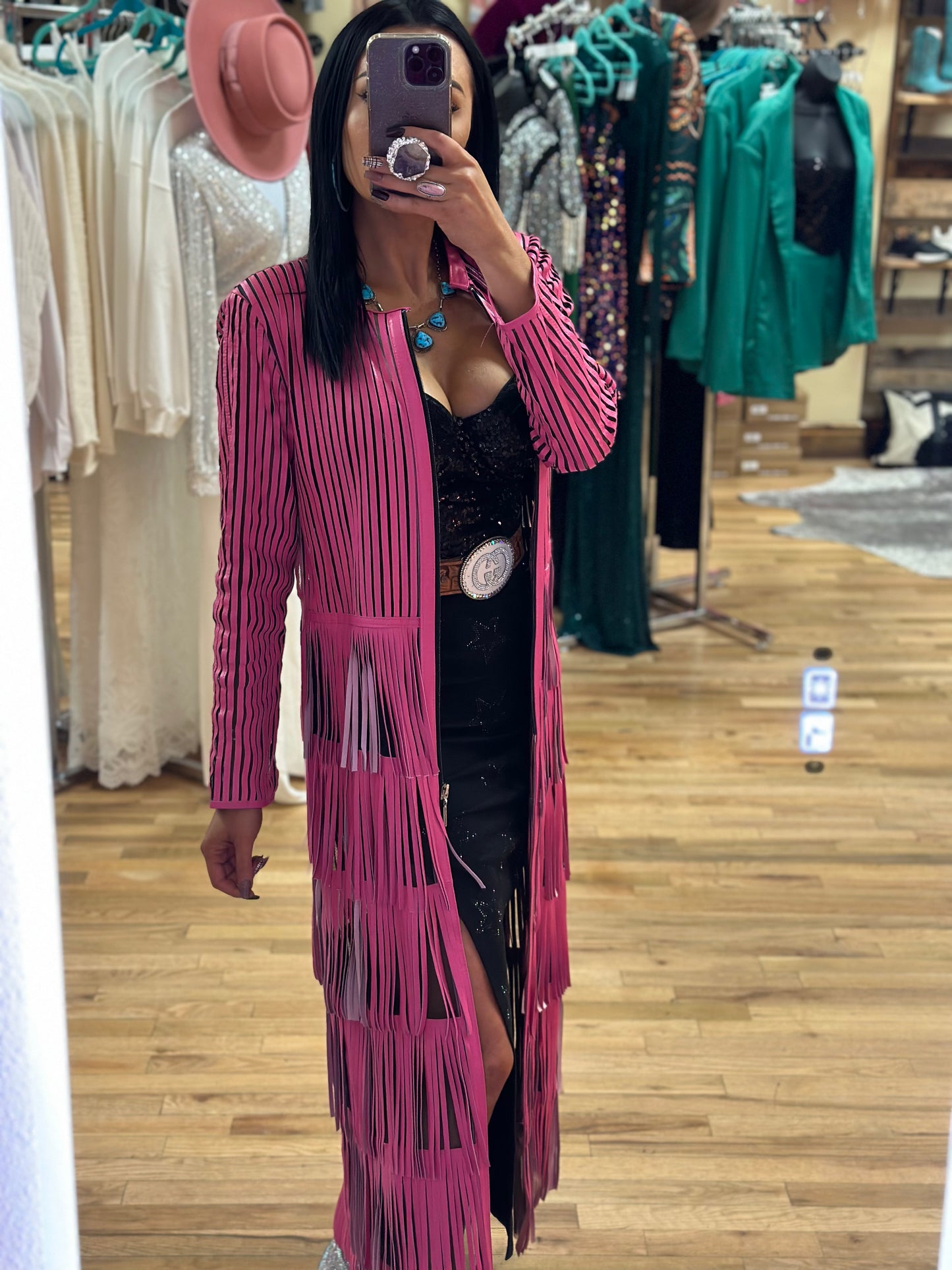 Jaxnhull Rodeo Queen Duster - Long Pink