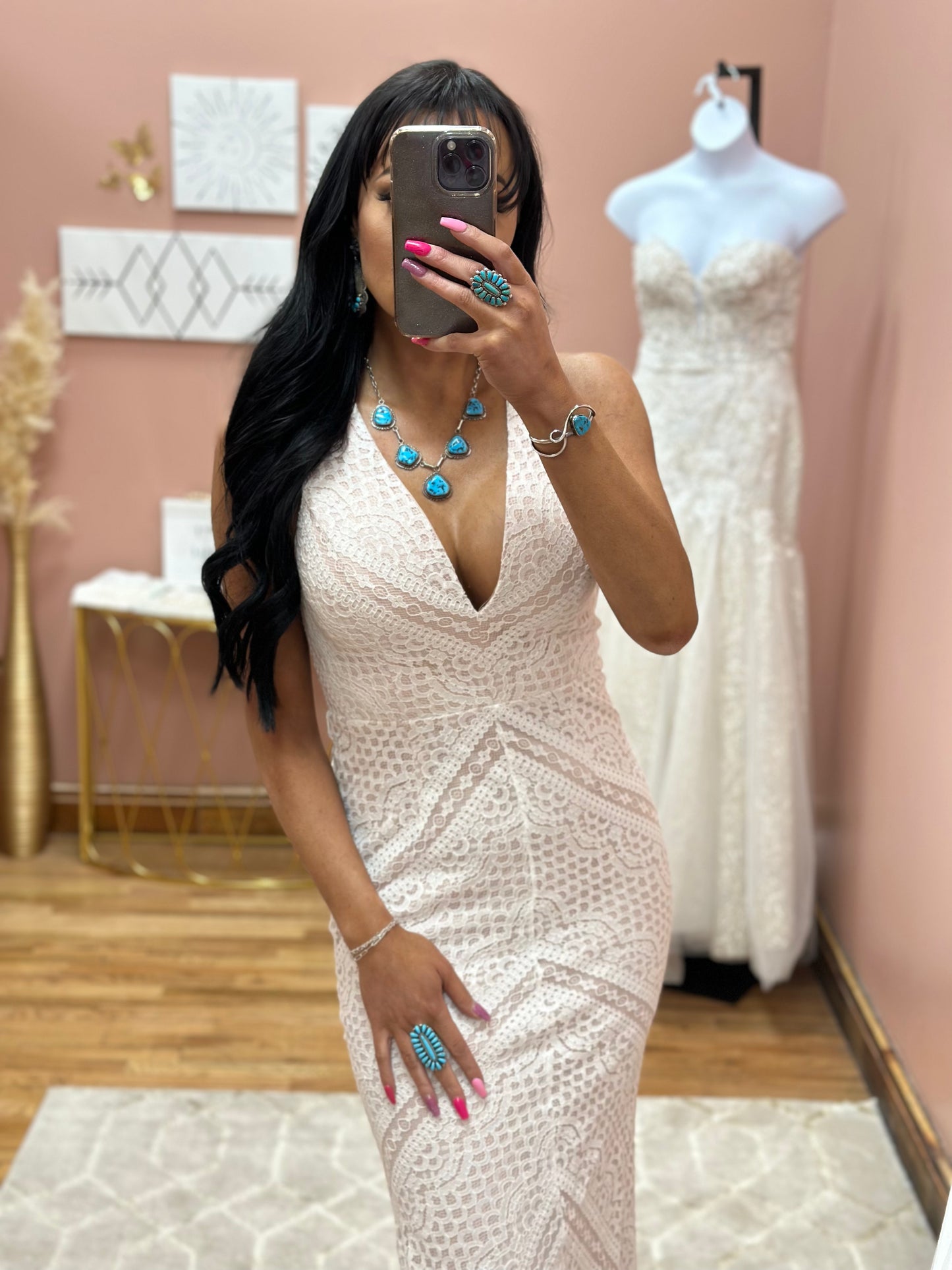 Amelia Long Lace Bridal Dress