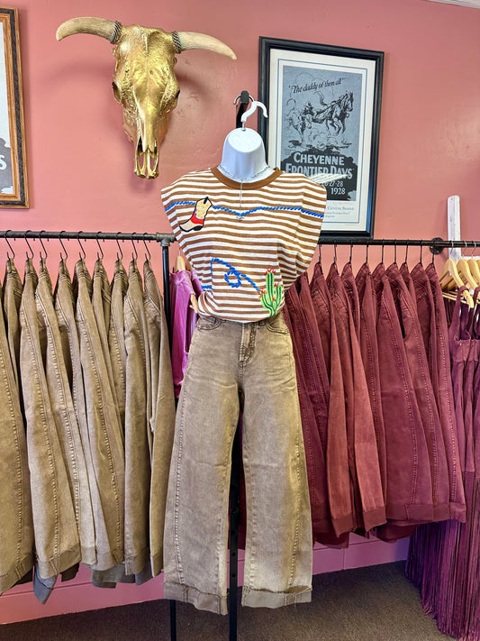 Whiskey River Cuffed Denim