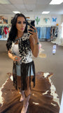 High Plains Fringe Cowhide Vest