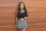 Molly Rhinestone Mini Skirt