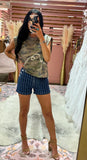 Cowgirl Stripes Denim Shorts