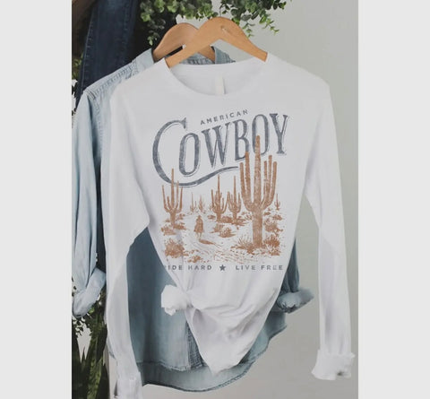 American Cowboy Graphic Long Sleeve