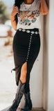 Samantha Side Slit Midi Skirt