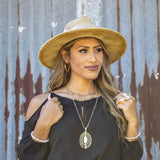 Double Strand Gold Necklace Genuine 18 K Gold Plated 261q