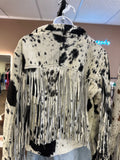 Cowhide Fringe Moto Jacket #4 - LARGE
