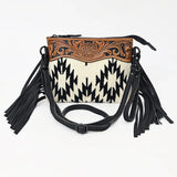 Black & White Aztec Wool Purse