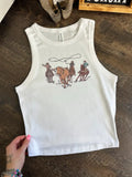 Cowboys Cropped Tank