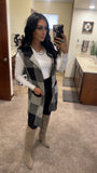 Noel Sleeveless Plaid Knit Cardigan (S-XL)