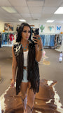 Waterfall Cowhide Fringe Vest