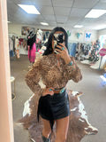 Western Wild Leopard Blouse