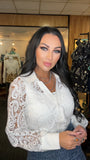 Paisley Lace Top - White