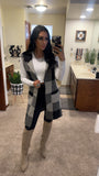 Noel Sleeveless Plaid Knit Cardigan (S-XL)
