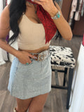 Kit Rhinestone Denim Skirt