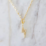 CZ Lightning Bolt Necklace