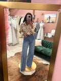 Pearl Vibes Wide Leg Denim