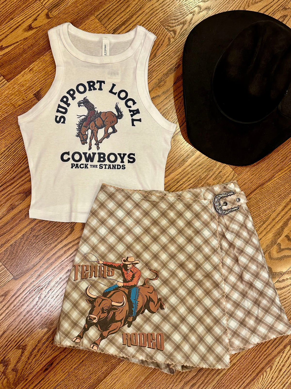 Rodeo Plaid Wrap Skort