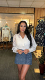 Paisley Lace Top - White