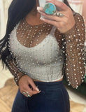 Pearl Mesh Top - SMALL