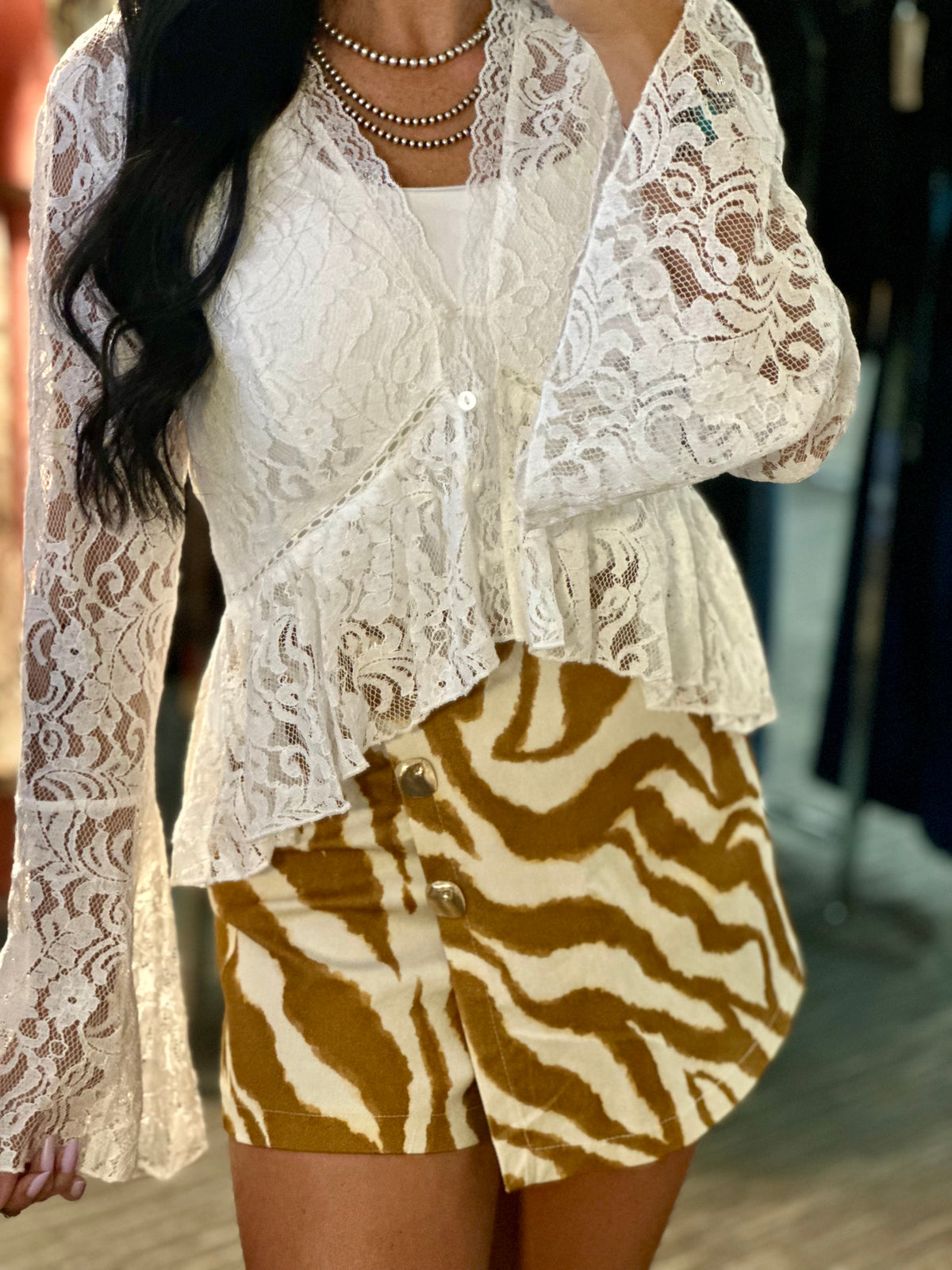 Zebra Print Skort