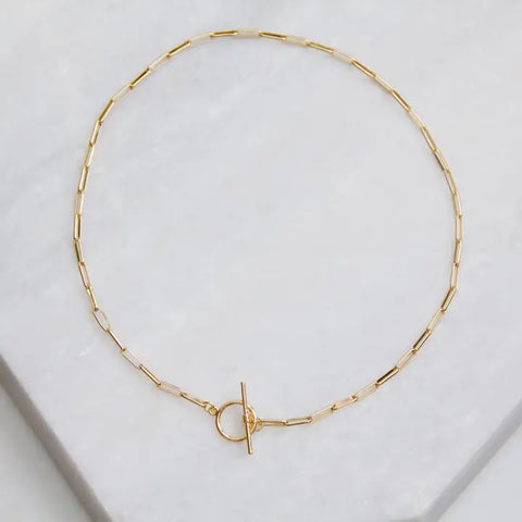 Paperclip Toggle Choker Necklace