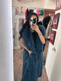 Dominique Faux Fur Vest - Blue