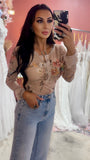 Fall Floral Henley Top