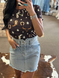 KanCan Cowgirl Shelby Denim Skirt