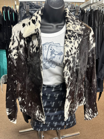 Cowhide Moto Jacket #1 - SMALL