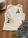 Western Motif Embroidered Sleeveless Top