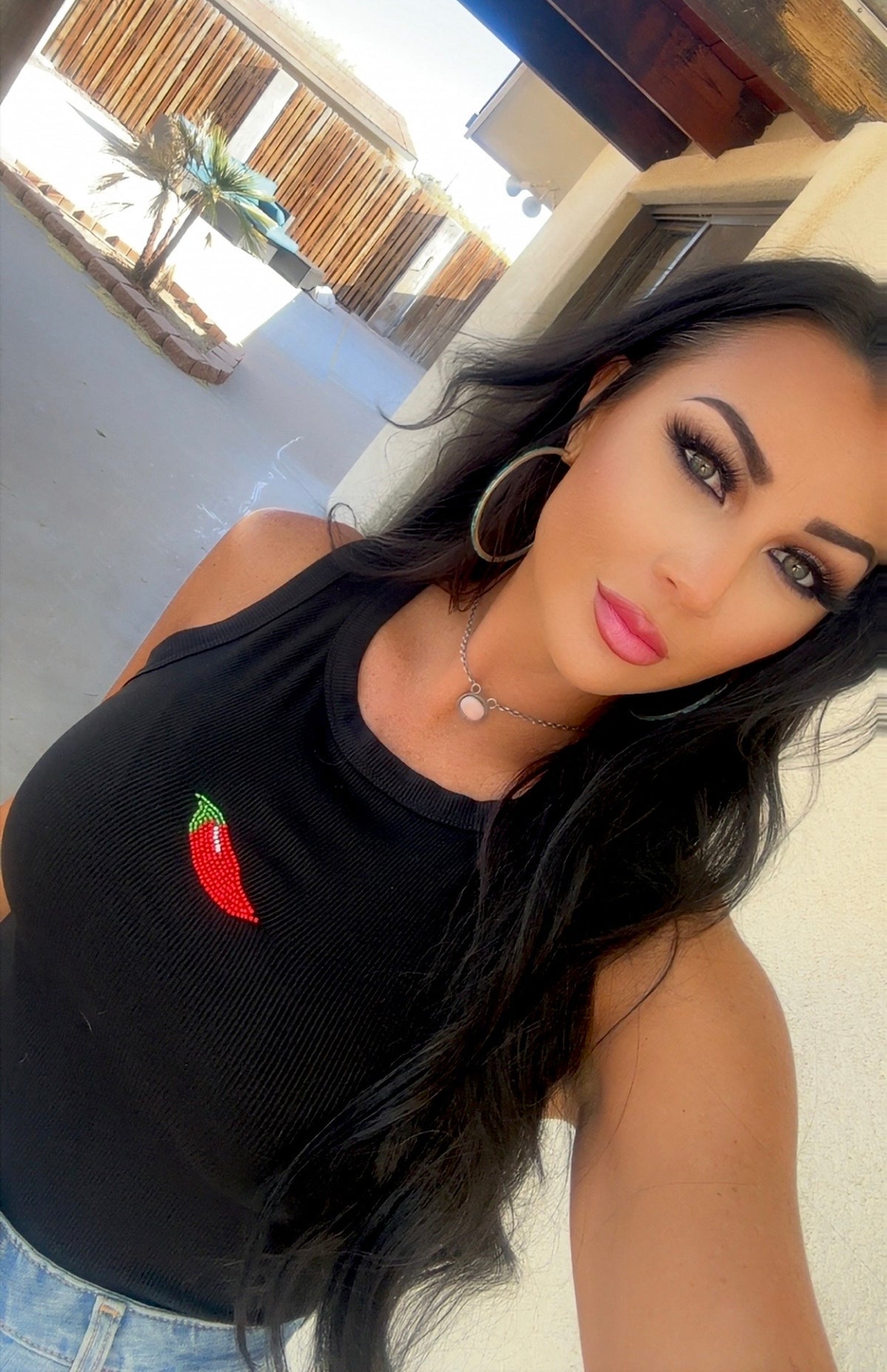 Chili Beaded Tank - Black