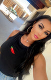 Chili Beaded Tank - Black