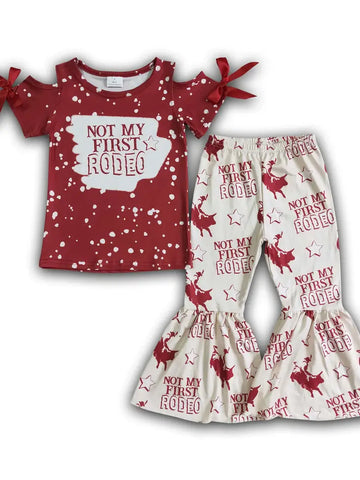 Girls Not My First Rodeo Pant Set