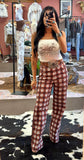 Western Plaid Gingham Dress Pants