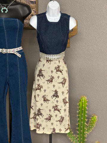 Cowboy Midi Skirt