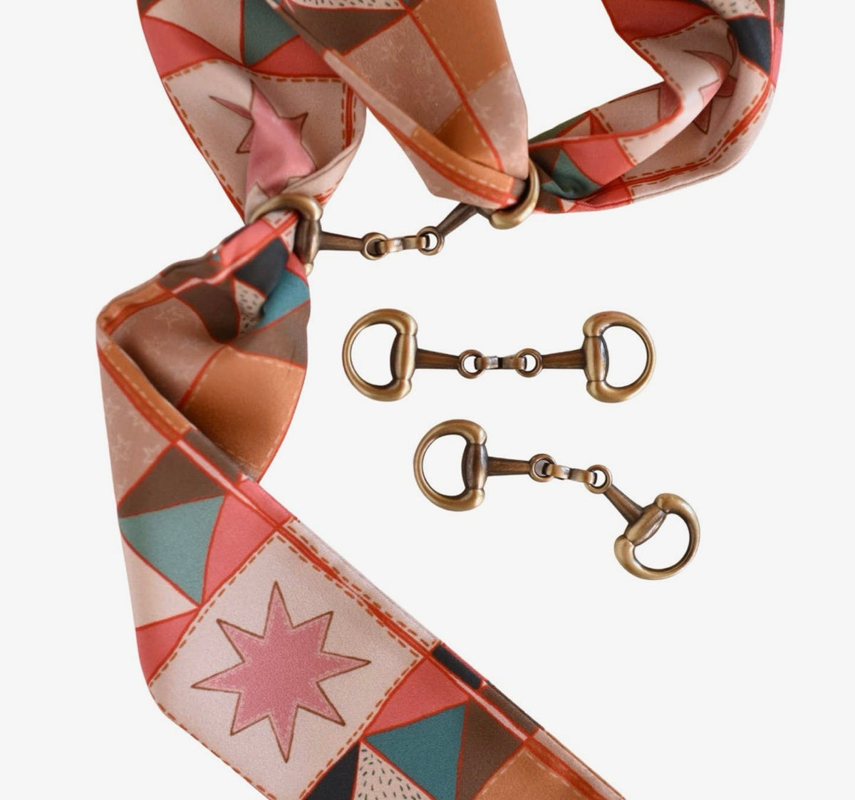 Snaffle Bit Twilly Scarf Slide - 3 Colors