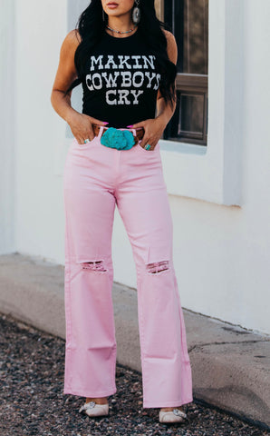 The Rainy Denim - Light Pink (S-2XL)