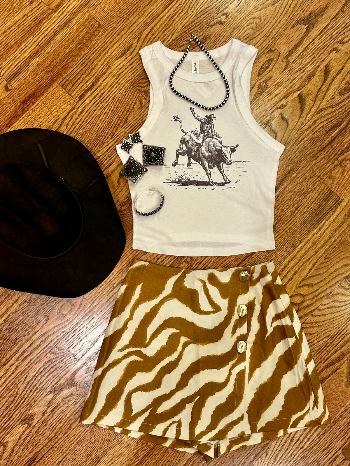Zebra Print Skort