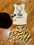 Zebra Print Skort