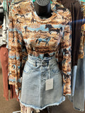 Running Horse Mesh Top