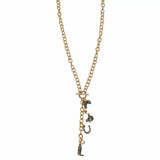 Two-Tone 18k Gold Plated Western Y Necklace