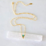 Turquoise Triangle Necklace