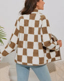 Checkered Sherpa Jacket