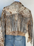 #52 Jaxnhull Cowhide Moto W/ Fringe - 2XL