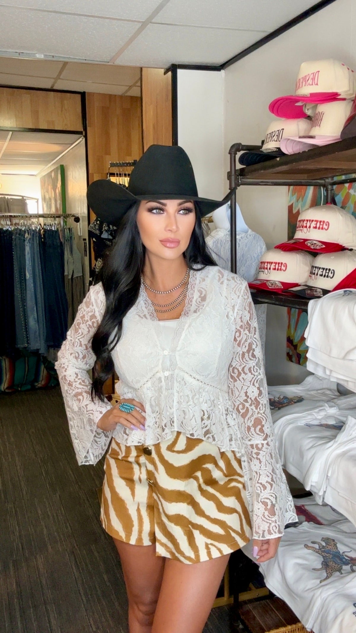 Cowgirl Cori Lace Top
